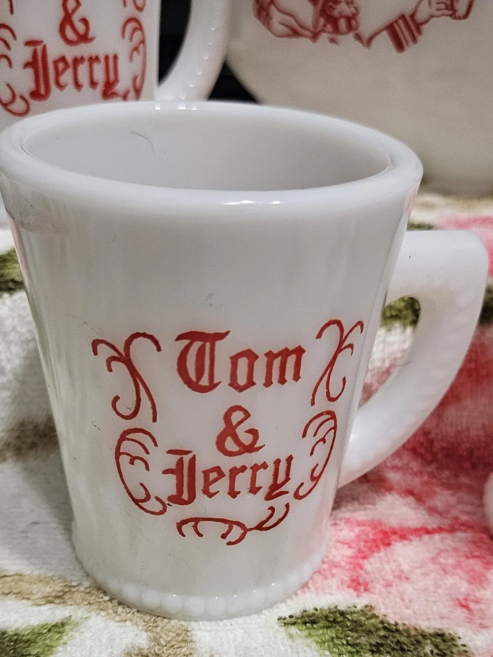 Vintage 1950's Tom and Jerry Set 5 Mugs